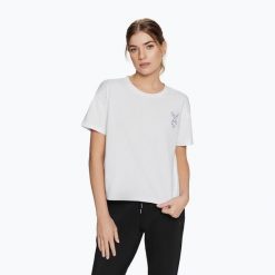 Koszulka treningowa damska Cardio Bunny Bright. Białe t-shirty sportowe Cardio Bunny, l, bez wzorów, z bawełny, bez ramiączek, na fitness i siłownię. Za 37.99 zł.