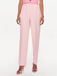 Hugo Spodnie materiałowe 50489275 Różowy Regular Fit. Czerwone spodnie materiałowe Hugo, bez wzorów, z materiału. Za 519.99 zł.