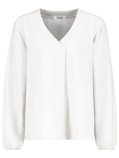Sublevel Bluzka w kolorze białym rozmiar: M. Białe bluzki Sublevel, m, bez wzorów, bez kołnierzyka, bez ramiączek. Za 100.52 zł.