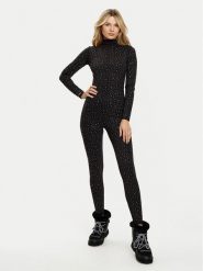 Guess Kombinezon W4PD1L KCPF0 Czarny Slim Fit. Czarne sukienki Guess, l, z aplikacjami, z syntetyku, bez kołnierzyka, bez ramiączek. Za 799.99 zł.