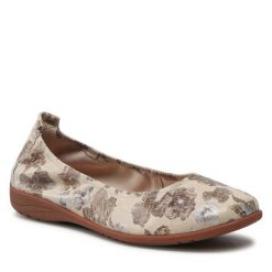 Baleriny Josef Seibel. Brązowe baleriny Josef Seibel, bez wzorów, bez obcasa, bez zapięcia. Za 239.99 zł.