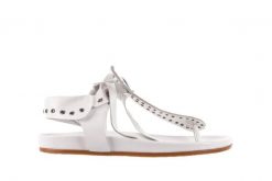 Sandały Bayla-163 17-178 Riga, Biały, Skóra naturalna - 37. Białe sandały Bayla, bez wzorów, z materiału, bez obcasa, bez zapięcia. W wyprzedaży za 62.10 zł.