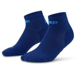 Damskie skarpety kompresyjne do biegania stopki sportowe Core Run. Niebieskie skarpetki CEP, bez wzorów, z elastanu. Za 69.00 zł.