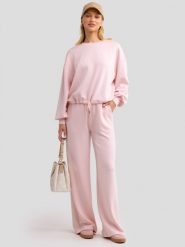 Bluza damska z wiskozy jasnoróżowa Lunara 600. Czerwone bluzy BIG STAR, l, bez wzorów, z dzianiny, bez kaptura. Za 199.99 zł.
