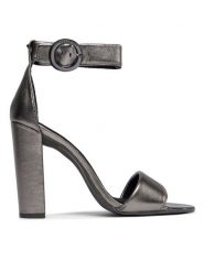 Ted Baker Sandały Secataa 241461 Szary. Szare sandały Ted Baker, bez wzorów, ze skóry, bez obcasa, na słupku, bez zapięcia. Za 349.99 zł.