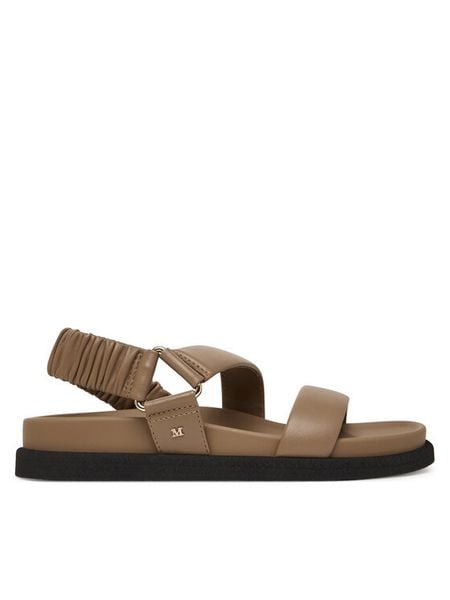 Max Mara Sandały 2614521072600 Beżowy. Brązowe sandały Max Mara, bez wzorów, bez obcasa, na płaskiej podeszwie, bez zapięcia. Za 2,429.00 zł.