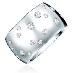 Rafaela Donata Stal nierdzewna Zdobienie kryształkami Swarovski® Pierścionki 1 ct Damski. Białe pierścionki Rafaela Donata, srebrne. Za 479.99 zł.