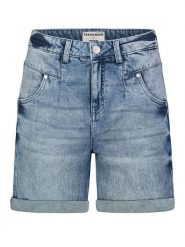Fresh Made Bermudy dżinsowe w kolorze niebieskim rozmiar: XS. Niebieskie szorty Fresh Made, z aplikacjami, ze skóry. Za 61.31 zł.