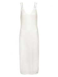 Herrlicher Sukienka w kolorze kremowym rozmiar: M. Brązowe sukienki Herrlicher, na co dzień, m, bez wzorów, bez kołnierzyka, bez ramiączek, maxi, proste. Za 152.99 zł.