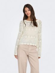 JDY Sweter "Sun Lay" w kolorze kremowym rozmiar: XL. Brązowe swetry JDY, xl, bez wzorów, bez ramiączek. Za 74.63 zł.