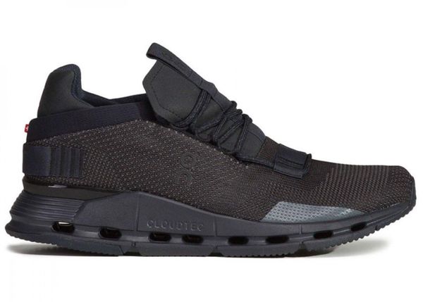 Buty do chodzenia damskie On Running Cloudnova Czarne. Czarne buty treningowe On Running, bez wzorów, z gumy, bez zapięcia, trekkingowe. Za 787.35 zł.