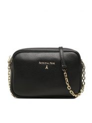 Patrizia Pepe Torebka CB0071/L001-K103 Czarny. Czarne listonoszki Patrizia Pepe, bez wzorów, ze skóry, bez dodatków. Za 539.99 zł.