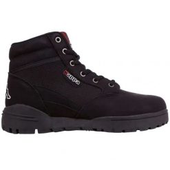 Buty Kappa Bonfire 242777 1111 czarne. Czarne buty treningowe bez wzorów, z gumy, bez zapięcia. Za 309.44 zł.