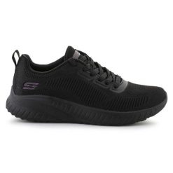 Buty Skechers Bobs Squad Chaos Face Off 117209-BBK czarne. Czarne buty treningowe bez wzorów, bez zapięcia. Za 408.30 zł.
