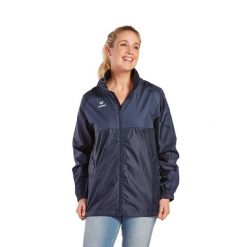 Niebieska kurtka na każdą pogodę Erima Team. Niebieskie kurtki przeciwdeszczowe Erima, s, bez wzorów, z materiału, bez kaptura. Za 210.00 zł.