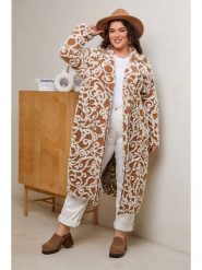 Curvy Lady Płaszcz przejściowy w kolorze jasnobrązowo-białym rozmiar: 44/46. Białe płaszcze Curvy Lady, bez wzorów, klasyczne, bez kaptura. Za 165.99 zł.