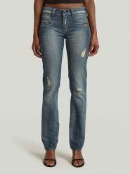 G-Star Dżinsy - Slim fit - w kolorze granatowym rozmiar: W29/L30. Niebieskie jeansy G-Star, l, z aplikacjami, ze skóry, klasyczne. Za 249.95 zł.