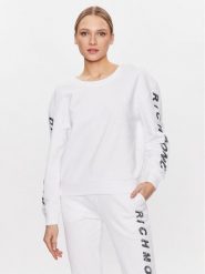 John Richmond Bluza UWP23045FE Biały Modern Fit. Białe bluzy John Richmond, xs, bez wzorów, z bawełny, bez kaptura. Za 259.99 zł.