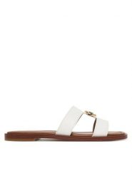 MICHAEL Michael Kors Klapki Ering Flat 40S6ERFS2L Biały. Białe klapki MICHAEL Michael Kors, bez wzorów, ze skóry, bez obcasa, bez zapięcia. Za 529.99 zł.