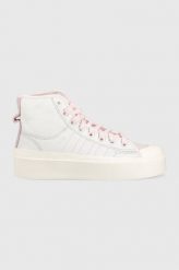 Adidas Originals sneakersy skórzane Nizza Bonega kolor biały. Białe buty sportowe lifestyle adidas Originals, bez wzorów, z gumy, sportowe, z okrągłym noskiem, bez zapięcia. W wyprzedaży za 399.99 zł.