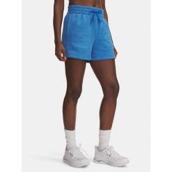 Spodenki Dresowe Damskie Under Armour Krótkie Rival Fleece Short. Niebieskie szorty sportowe Under Armour, bez wzorów, z dresówki, na fitness i siłownię. Za 169.99 zł.