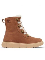 Sorel Botki Explorer III Joan 2077981242 Brązowy. Brązowe botki Sorel, bez wzorów, ze skóry, bez obcasa, na płaskiej podeszwie, bez zapięcia. Za 369.99 zł.