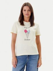ONLY T-Shirt Fun Life 15349901 Żółty Regular Fit. Żółte t-shirty ONLY, s, bez wzorów, z bawełny, bez kołnierzyka, bez ramiączek. Za 49.99 zł.