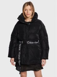 Calvin Klein Jeans Kurtka zimowa J20J219845 Czarny Oversize. Czarne kurtki Calvin Klein Jeans, na zimę, l, bez wzorów, z jeansu, bez kaptura. Za 1,599.00 zł.
