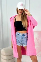 Sweter z wełną typu nietoperz jasno różowy. Czerwone swetry KESI, l, bez wzorów, z elastanu, eleganckie, plus size, bez ramiączek. Za 278.10 zł.