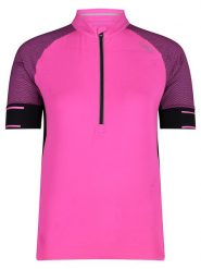 CMP Koszulka kolarska w kolorze czarno-różowym rozmiar: 44. Czarne t-shirty sportowe CMP, bez wzorów, z materiału, bez ramiączek, rowerowe. Za 91.10 zł.