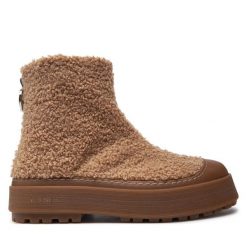 Botki Iceberg. Brązowe botki Iceberg, bez wzorów, bez obcasa, na płaskiej podeszwie, bez zapięcia. Za 1,079.00 zł.