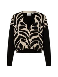Comma casual identity Kardigan Kobiety Bawełna czarny|beżowy, S. Brązowe swetry comma casual identity, s, bez wzorów, z bawełny, casualowe, bez ramiączek. Za 279.95 zł.