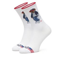 Skarpety długie Polo Ralph Lauren. Białe skarpetki Polo Ralph Lauren, bez wzorów. Za 85.99 zł.