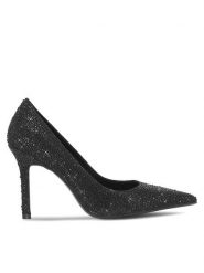 Eva Minge Szpilki IVERA-V1360-18-3 Czarny. Czarne szpilki Eva Minge, bez wzorów, z materiału, bez obcasa, na szpilce, bez zapięcia. Za 399.99 zł.