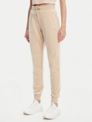 Guess Spodnie dresowe V3BB27 K0232 Beżowy Regular Fit. Brązowe spodnie dresowe Guess, z aplikacjami, z dresówki. Za 329.99 zł.