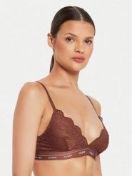 Guess Biustonosz braletka O4YC00 PZ01C Brązowy. Brązowe biustonosze Guess, z aplikacjami, z syntetyku. Za 79.99 zł.