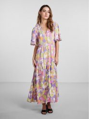 YAS Sukienka codzienna 26029365 Fioletowy Regular Fit. Fioletowe sukienki YAS, na co dzień, s, bez wzorów, z wiskozy, bez kołnierzyka, bez ramiączek, proste. Za 299.99 zł.