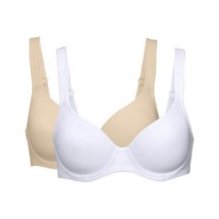Cellbes Biustonosz Sara 2 Pack beżowy biały female beżowy/biały 70A. Białe biustonosze sportowe Cellbes, bez wzorów. Za 159.00 zł.