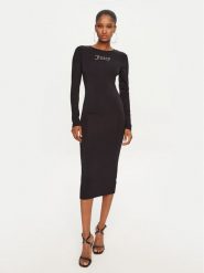 Juicy Couture Sukienka codzienna Dizzie JCWED24309 Czarny Slim Fit. Czarne sukienki Juicy Couture, na co dzień, xs, bez wzorów, bez kołnierzyka, bez ramiączek, proste. Za 219.99 zł.