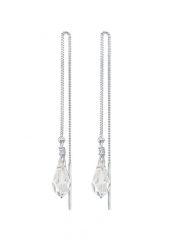 Elli Damska zawieszka pull through kropla z kryształem w srebrze próby 925 Sterling Silver Kolczyki 1 ct Damski. Szare kolczyki Elli, srebrne. Za 156.39 zł.