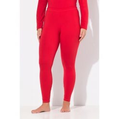 Damskie Narciarskie legginsy funkcyjne szybkoschnące bardzo ciepłe. Czerwone legginsy Ulla Popken, bez wzorów, z elastanu, sportowe. Za 195.99 zł.