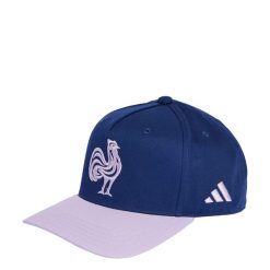 Czapka France Snapback. Niebieskie czapki z daszkiem adidas, bez wzorów, z bawełny. Za 119.00 zł.