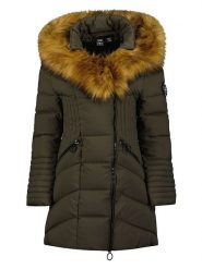 Canadian Peak Parka zimowa "Chayeak" w kolorze khaki rozmiar: 140. Brązowe płaszcze Canadian Peak, na zimę, bez wzorów, bez kaptura. Za 220.12 zł.