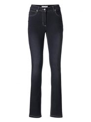 Heine Dżinsy - Slim fit - w kolorze granatowym rozmiar: 40. Niebieskie jeansy Heine, bez wzorów, klasyczne. Za 88.02 zł.