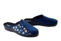 ADANEX 30312 111VVD granatowy, kapcie damskie. Niebieskie kapcie Adanex, bez wzorów. Za 58.65 zł.