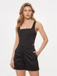 Guess Top Sia W4GH47 WDEE2 Czarny Regular Fit. Czarne topy Guess, xl, z aplikacjami, z syntetyku, bez kołnierzyka, bez ramiączek. Za 599.99 zł.
