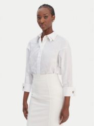 Elisabetta Franchi Koszula CA-141-61E2-V390 Biały Regular Fit. Białe koszule Elisabetta Franchi, bez wzorów, z bawełny, bez kołnierzyka, bez ramiączek. Za 1,659.00 zł.