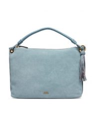 Tommy Hilfiger Torebka Th Statement Leather Bag Suede AW0AW18402 Błękitny. Niebieskie torebki klasyczne Tommy Hilfiger, bez wzorów, ze skóry, bez dodatków. Za 1,099.00 zł.