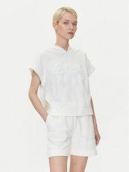 Emporio Armani Bluza EW000775 AF12186 U1131 Biały Loose Fit. Białe bluzy Emporio Armani, xs, bez wzorów, z bawełny, bez kaptura. Za 409.99 zł.