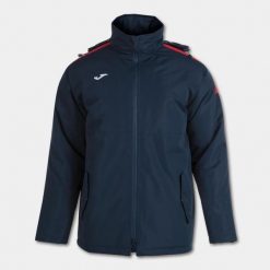Kurtka wiatroszczelna Joma Trivor. Niebieskie kurtki Joma, na zimę, bez wzorów, z materiału, z kapturem. Za 409.00 zł.